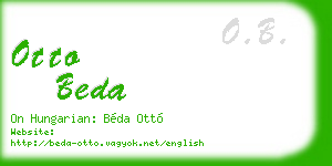 otto beda business card