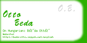 otto beda business card